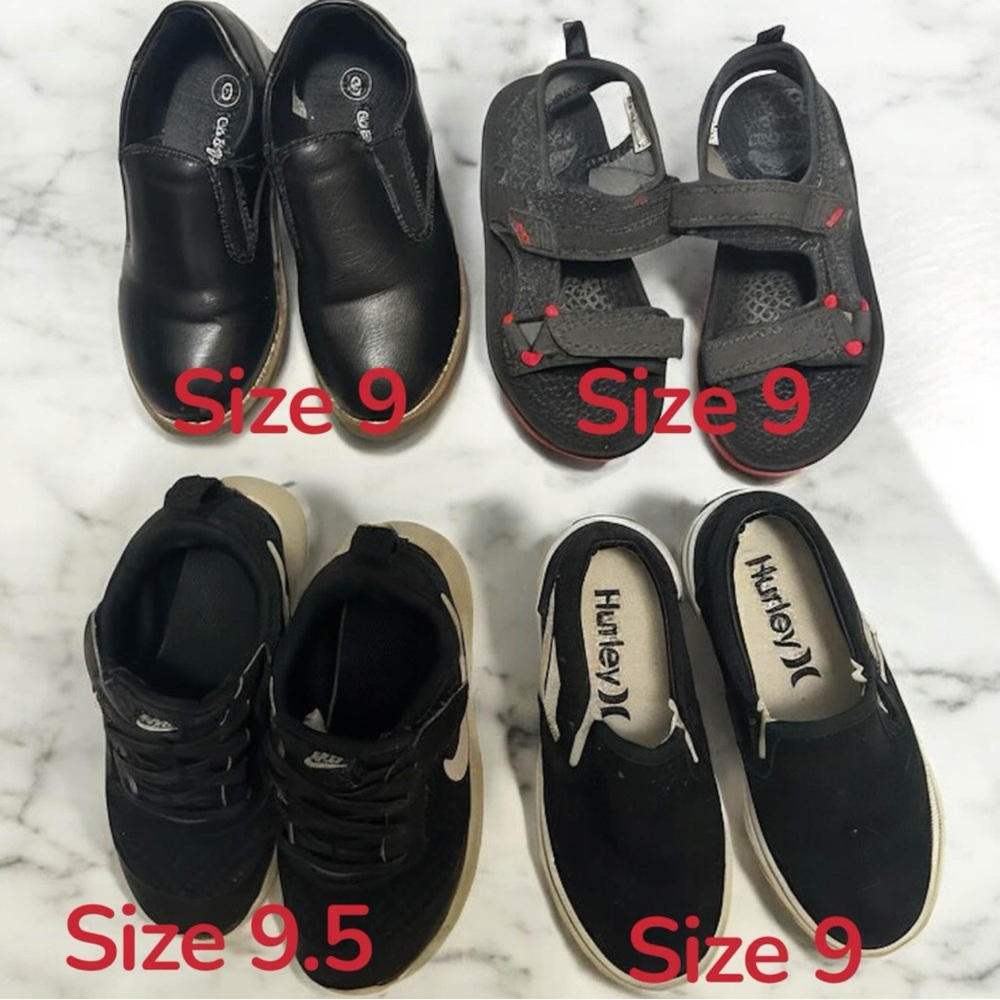 Hurley Black and Gray Kids Dress Shoes
